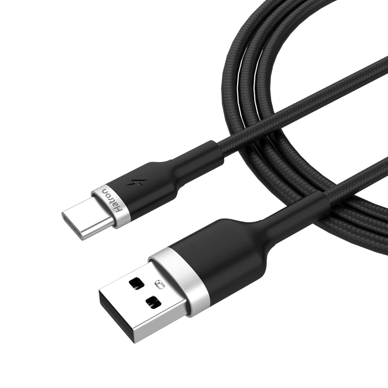 کابل تبدیل USB به USB-C هترون مدل HC203B طول 1 متر