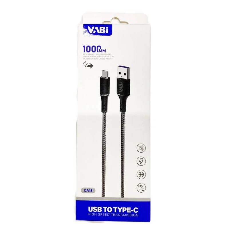 کابل تبدیل USB به USB-C وابی مدل CA18 طول 1 متر