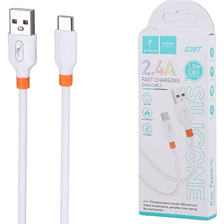 کابل تایپ سی فست شارژ 2.4 آمپر اسکای دلفین S28T