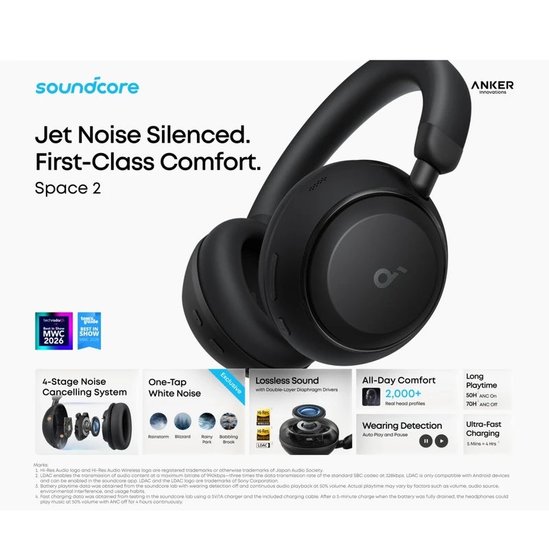 هدفون بلوتوثی انکر Anker Soundcore Space 2