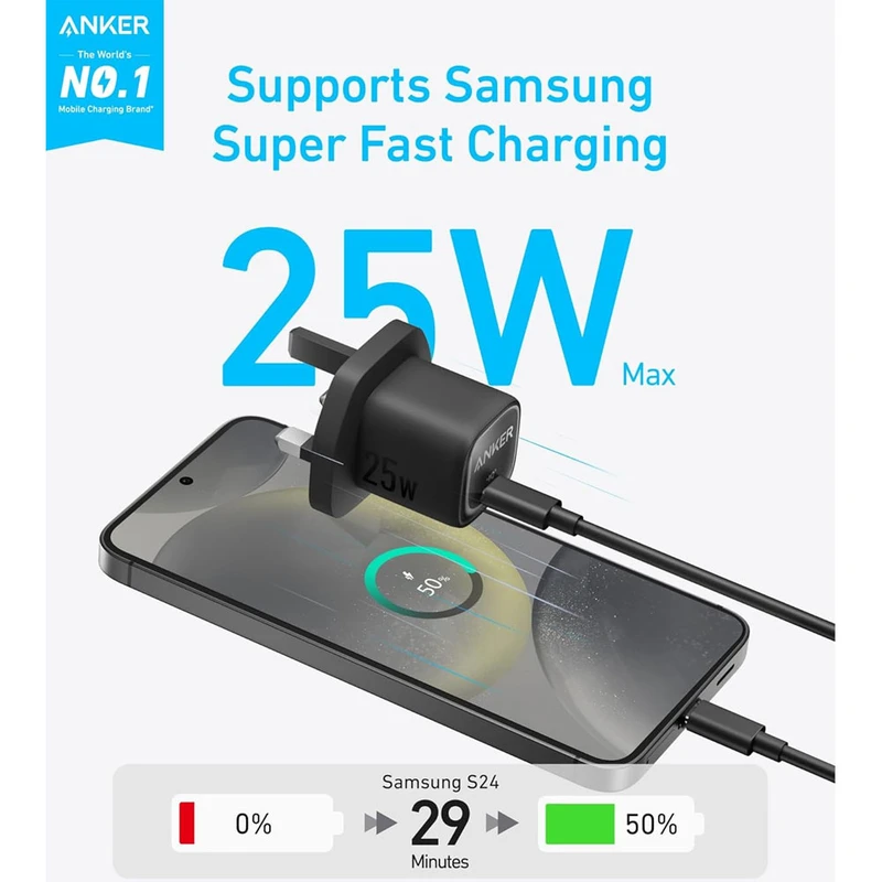شارژر 25 واتی انکر Anker USB-C Charger 25W مدل A2656