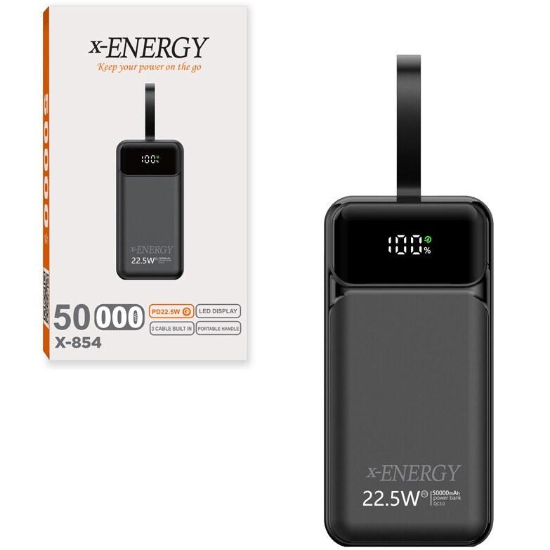 پاوربانک ایکس انرژی مدل X-855 ظرفیت 50000 میلی‌آمپر ساعت