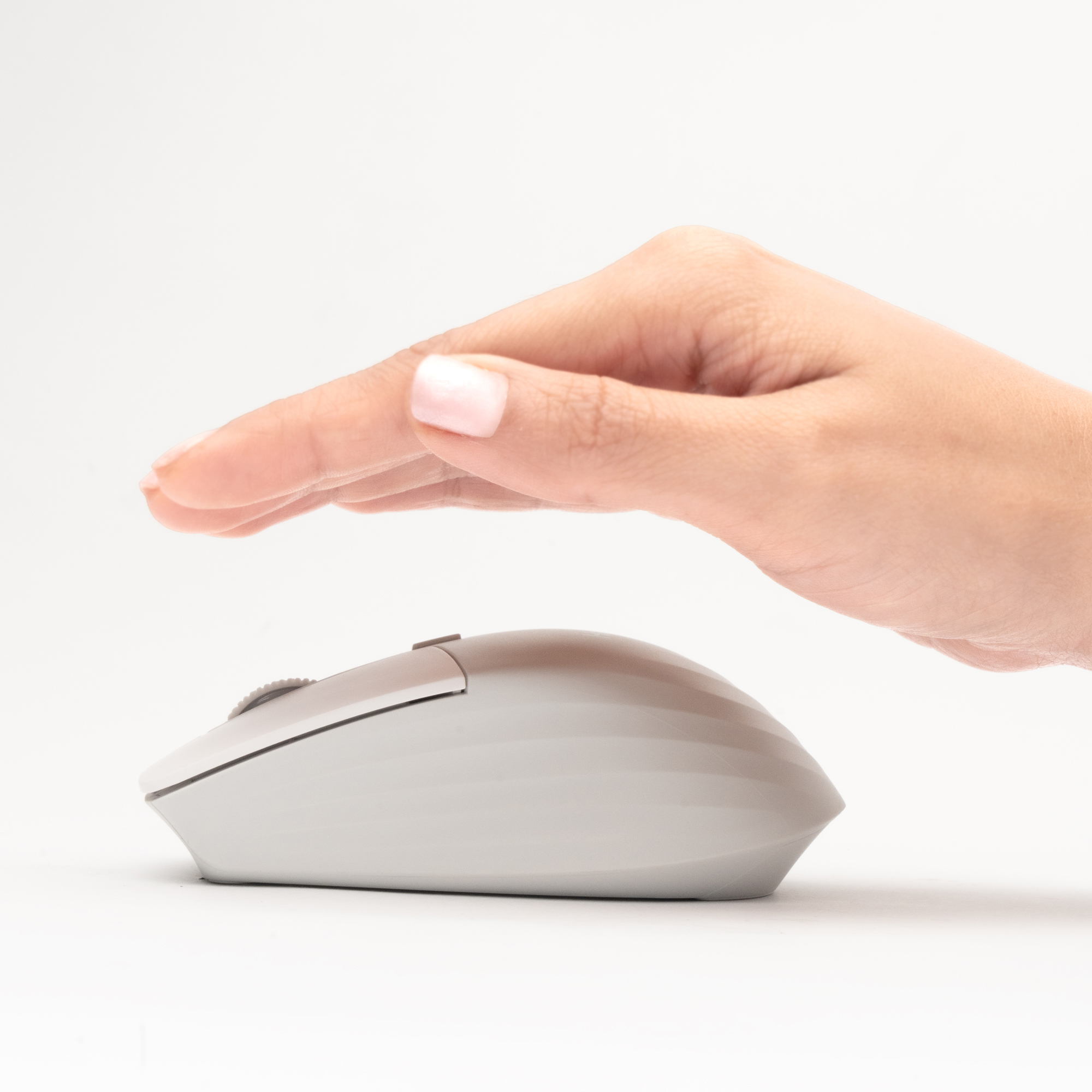 ماوس بی‌سیم هترون Hatron HMBW119SL سفید طوسی