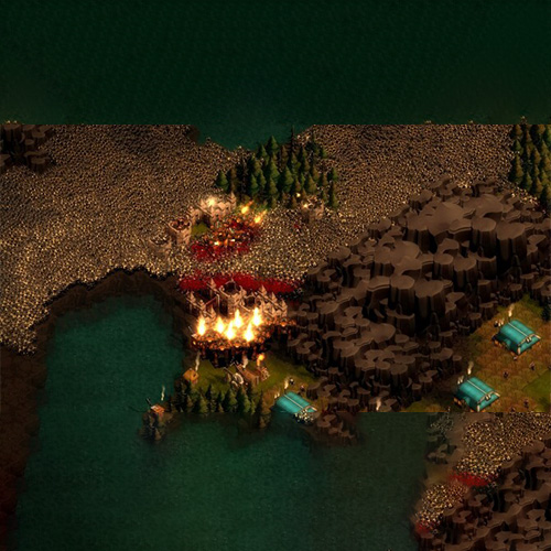 A swarm of undead descends upon an unlucky player. 