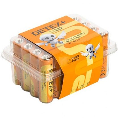 باتری قلمی Detex مدل R6P ZINC با بسته بندی 24 عددی
