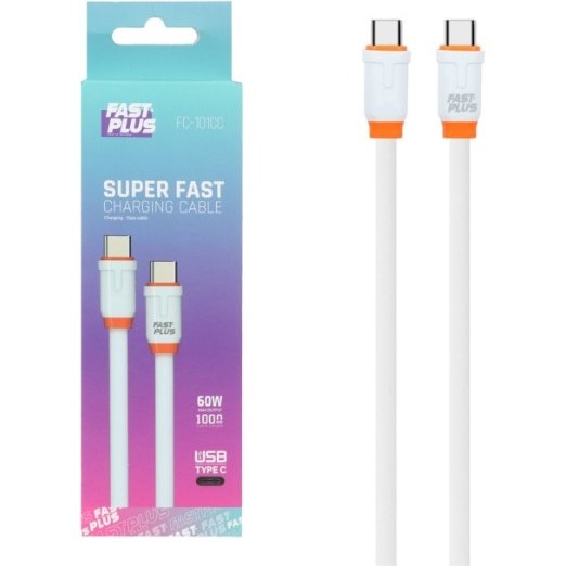 کابل تبدیل USB-C به USB-C فست پلاس مدل FC-101CC طول 1 متر