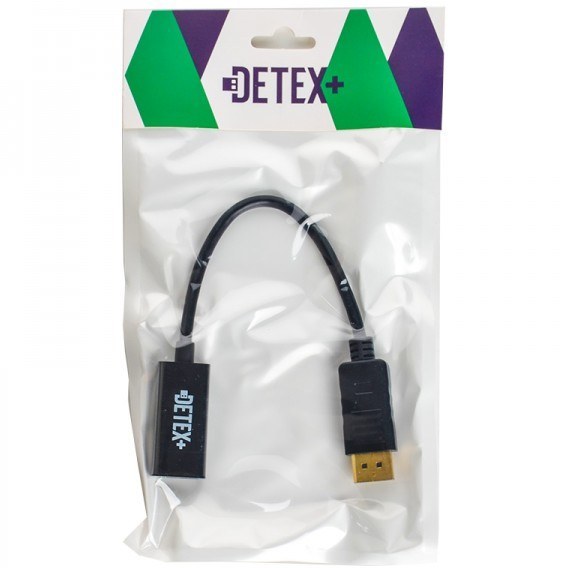 کابل تبدیل DisplayPort To HDMI دیتکس پلاس (+DETEX) طول 20 سانتی متر