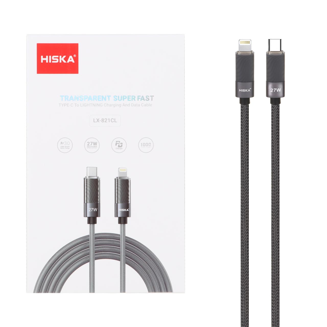 کابل تایپ سی هیسکا 1متر مدل LX-821CL