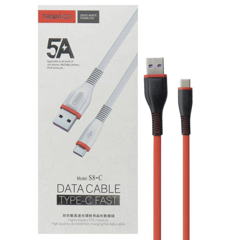کابل USB به Type-C ترانیو مدل S8 طول 1متر 5آمپر